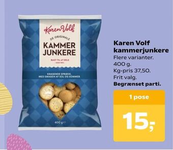 SuperBrugsen Karen Volf kammerjunkere tilbud