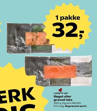 SuperBrugsen Røget eller gravad laks tilbud