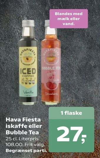 Hava Fiesta iskaffe eller Bubble Tea