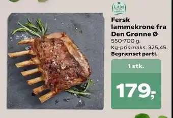 Fersk lammekrone fra Den Grønne Ø
