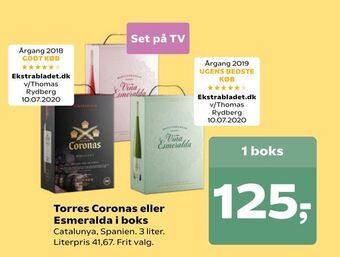 SuperBrugsen Torres Coronas eller Esmeralda i boks tilbud