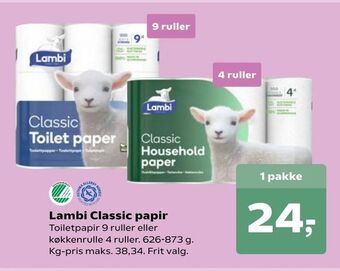 SuperBrugsen Lambi Classic papir tilbud