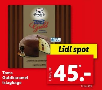 Let-Køb Toms Guldkaramel islagkage tilbud