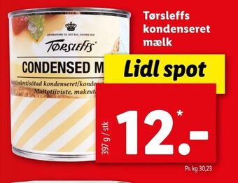 Let-Køb Tørsleffs kondenseret mælk tilbud