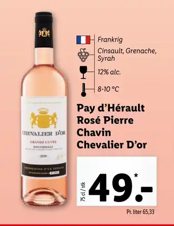Let-Køb Pay d'Hérault Rosé Pierre Chavin Chevalier D'or tilbud