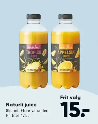 Bilka Naturli juice tilbud
