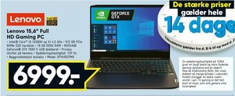 Bilka Lenovo 15,6" Full HD Gaming PC tilbud