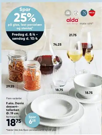 Bilka Glas, løst porcelæn og stentøj tilbud