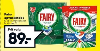 Bilka Fairy opvasketabs tilbud