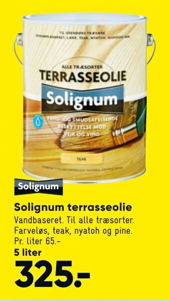 Bilka Solignum terrasseolie tilbud