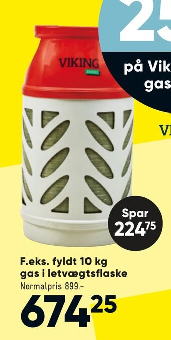 Bilka Fyldt 10 kg gas i letvægtsflaske tilbud