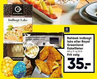 Bilka Rahbek indbagt laks eller Royal Greenland fiskefileter tilbud