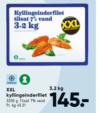 Bilka XXL kyllingeinderfilet tilbud