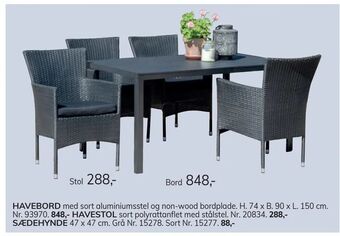 Daells Bolighus Havebord tilbud