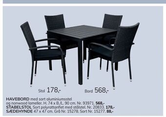 Daells Bolighus Havebord tilbud