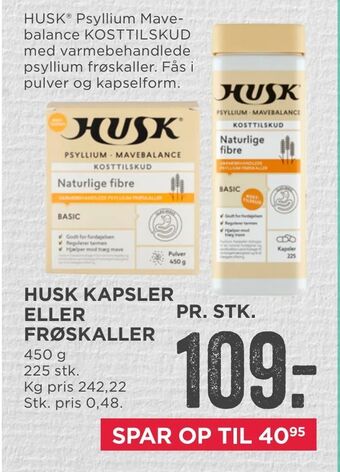 MENY Husk kapsler eller frøskaller tilbud