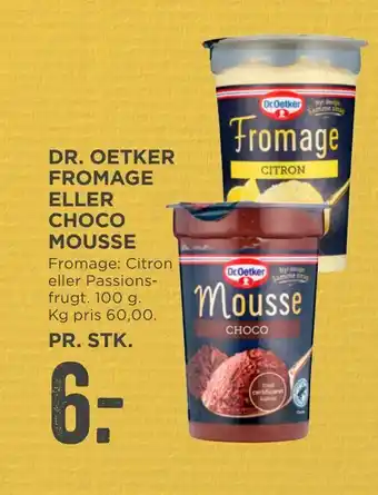 MENY Dr. oetker fromage eller choco mousse tilbud