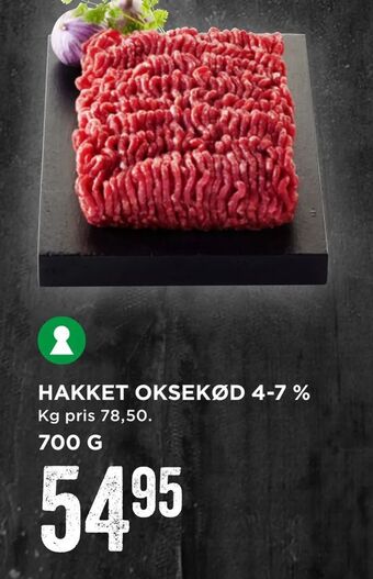 MENY Hakket oksekød 4-7 % tilbud
