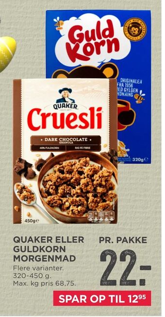 MENY Quaker eller guldkorn morgenmad tilbud