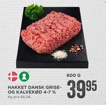 MENY Hakket dansk grise og kalvekød 4-7 % tilbud