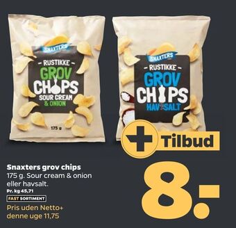 Netto Snaxters grov chips tilbud