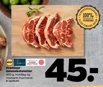 Netto Premieur lammekoteletter tilbud