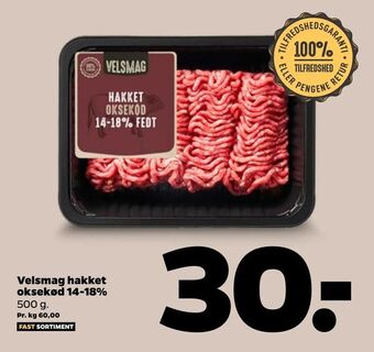 Netto Velsmag hakket oksekød 14-18% tilbud