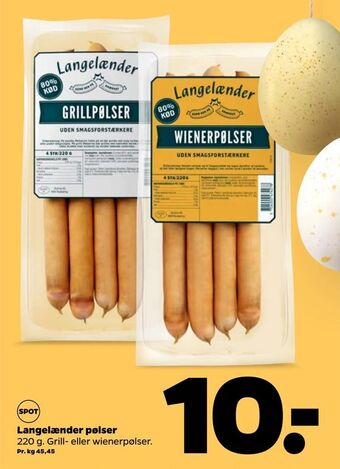 Netto Langelænder pølser tilbud