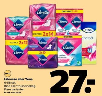 Netto Libresse eller Tena tilbud