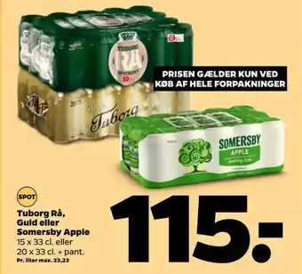 Netto Tuborg Rå, Guld eller Somersby Apple tilbud