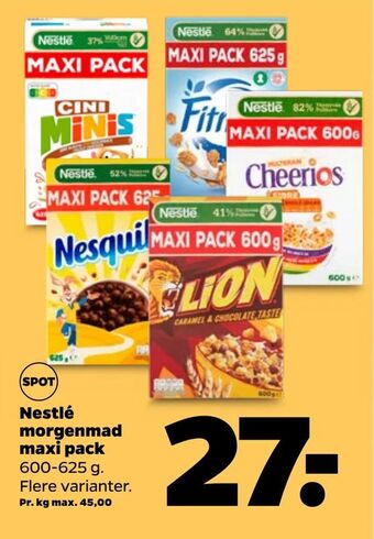 Netto Nestlé morgenmad maxi pack tilbud