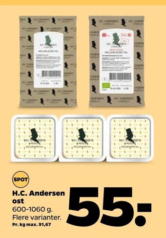 Netto H.C. Andersen ost tilbud