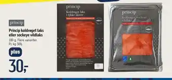 Føtex Princip koldrøget laks eller sockeye vildlaks tilbud