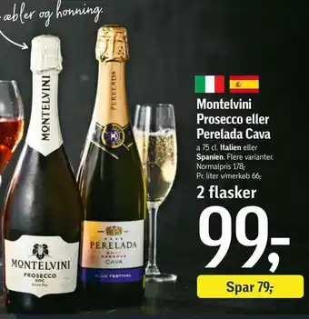 Føtex Montelvini Prosecco eller Perelada Cava tilbud