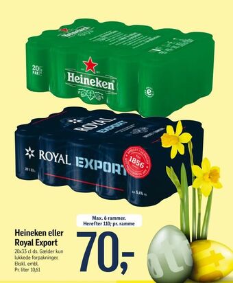 Føtex Heineken eller Royal Export tilbud