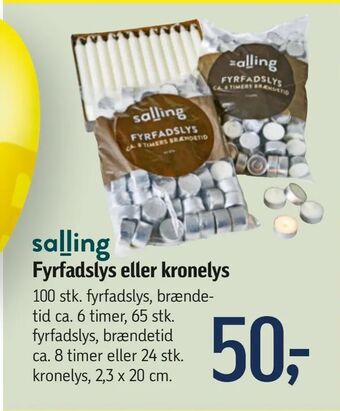 Føtex Fyrfadslys eller kronelys tilbud