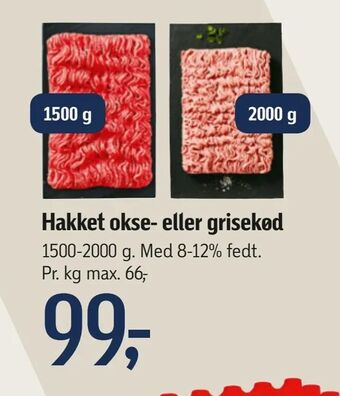 Føtex Hakket okse- eller grisekød tilbud
