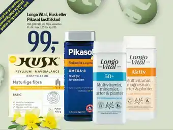 Føtex Longo Vital, Husk eller Pikasol kosttilskud tilbud