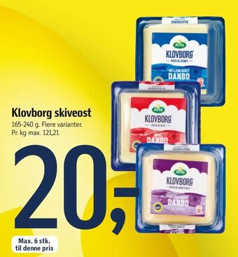 Føtex Klovborg skiveost tilbud