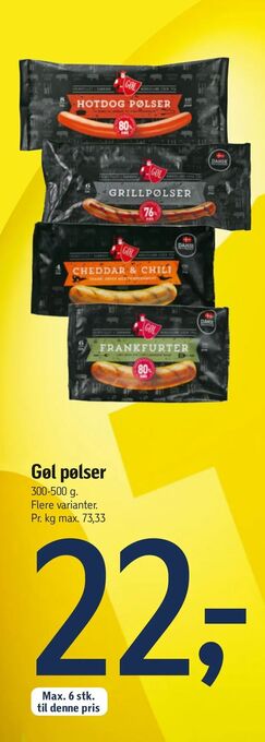 Føtex Gøl pølser tilbud