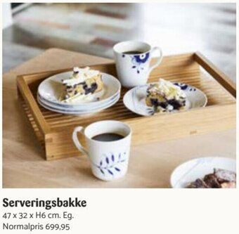 Kop & Kande Serveringsbakke 47 x 32 x H6 cm. tilbud