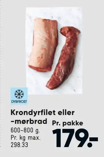 Bilka Krondyrfilet eller -mørbrad tilbud