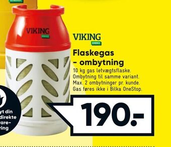 Bilka Flaskegas - ombytning tilbud