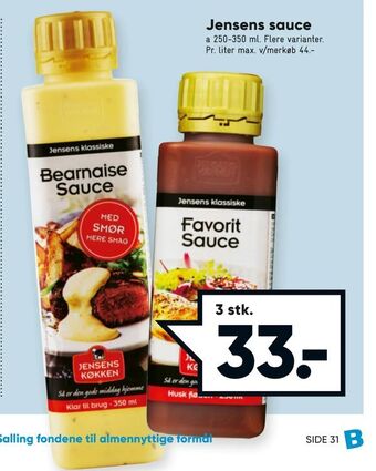 Bilka Jensens sauce tilbud