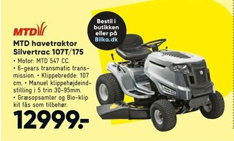 Bilka MTD havetraktor Silvertrac 107T/175 tilbud