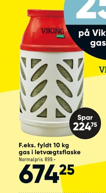 Bilka Fyldt 10 kg gas i letvægtsflaske tilbud