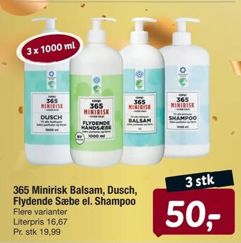 Fakta Tyskland 365 Minirisk Balsam, Dusch, Flydende Sæbe el. Shampoo tilbud