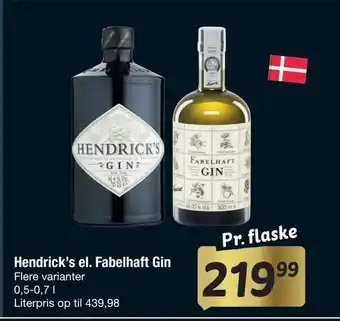 Hendrick's el. Fabelhaft Gin