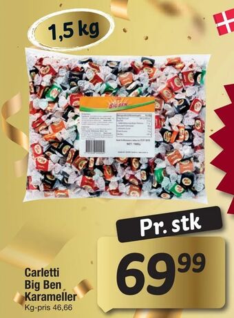 Fakta Tyskland Carletti Big Ben Karameller tilbud