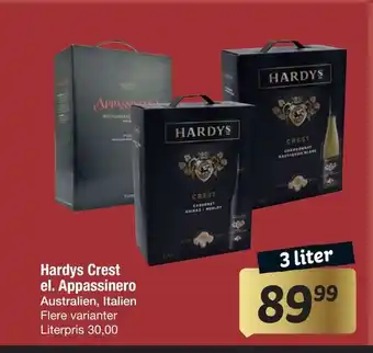 Fakta Tyskland Hardys Crest el. Appassinero tilbud